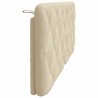 Coussin de tête de lit crème 120 cm tissu 