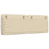 Coussin de tête de lit crème 120 cm tissu 