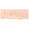 Comptoir de salle de bain 80x30x2 cm bois massif non traité 