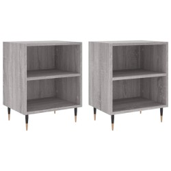 Tables de chevet 2 pcs sonoma gris 40x30x50cm bois d'ingénierie 