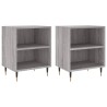 Tables de chevet 2 pcs sonoma gris 40x30x50cm bois d'ingénierie 