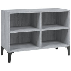 Meuble TV avec pieds en métal Sonoma gris 69,5x30x50 cm 