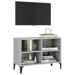 Meuble TV avec pieds en métal Sonoma gris 69,5x30x50 cm 