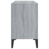 Meuble TV avec pieds en métal Sonoma gris 69,5x30x50 cm 
