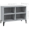 Meuble TV avec pieds en métal Sonoma gris 69,5x30x50 cm 