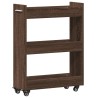 Armoire avec roues chêne marron 60x22x79 cm bois d'ingénierie 