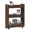 Armoire avec roues chêne marron 60x22x79 cm bois d'ingénierie 
