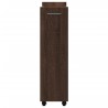 Armoire avec roues chêne marron 60x22x79 cm bois d'ingénierie 
