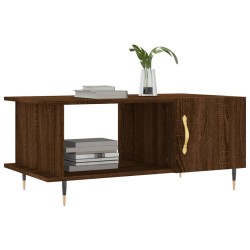 Table basse chêne marron 90x50x40 cm bois d'ingénierie 