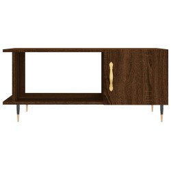 Table basse chêne marron 90x50x40 cm bois d'ingénierie 