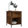 Table de chevet chêne fumé 40x42x50 cm bois d'ingénierie 