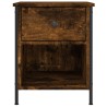 Table de chevet chêne fumé 40x42x50 cm bois d'ingénierie 