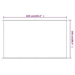 Auvent vertical Bleu 250x420 cm Tissu oxford 