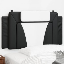 Coussin de tête de lit noir et blanc 100 cm similicuir 