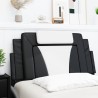 Coussin de tête de lit noir et blanc 100 cm similicuir 