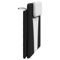 Coussin de tête de lit noir et blanc 100 cm similicuir 