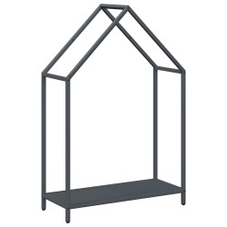 Portant de bois chauffage anthracite 60x25x90 cm 