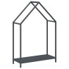 Portant de bois chauffage anthracite 60x25x90 cm 