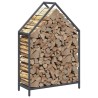Portant de bois chauffage anthracite 60x25x90 cm 