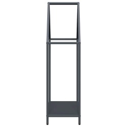 Portant de bois chauffage anthracite 60x25x90 cm 