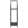 Portant de bois chauffage anthracite 60x25x90 cm 