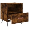 Table de chevet chêne fumé 40x35x47,5 cm bois d’ingénierie 