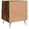 Table de chevet chêne fumé 40x35x47,5 cm bois d’ingénierie 