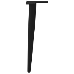 Pieds de table basse coniques 4 pièces Noir 42-43 cm Acier 