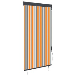 Store roulant d'extérieur 80x250 cm Jaune et bleu 