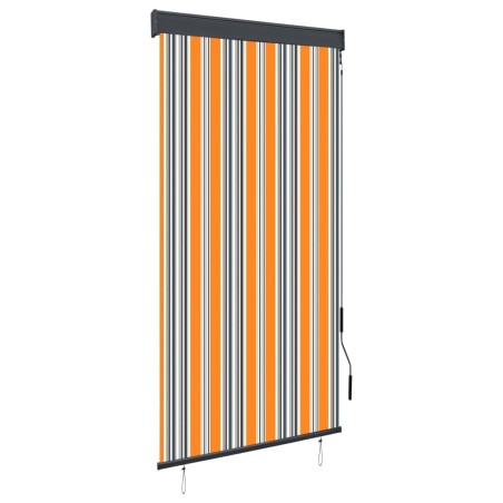 Store roulant d'extérieur 80x250 cm Jaune et bleu 