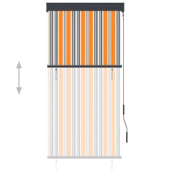 Store roulant d'extérieur 80x250 cm Jaune et bleu 