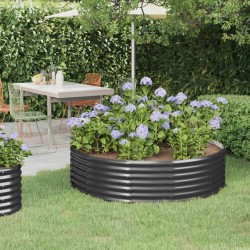 Lit surélevé de jardin Acier enduit de poudre Anthracite 