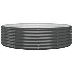 Lit surélevé de jardin Acier enduit de poudre Anthracite 
