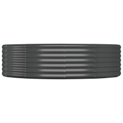 Lit surélevé de jardin Acier enduit de poudre Anthracite 