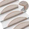 Tapis d'escalier 10 pcs 56x17x3 cm Marron clair 