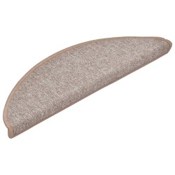 Tapis d'escalier 10 pcs 56x17x3 cm Marron clair 