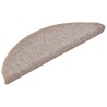 Tapis d'escalier 10 pcs 56x17x3 cm Marron clair 