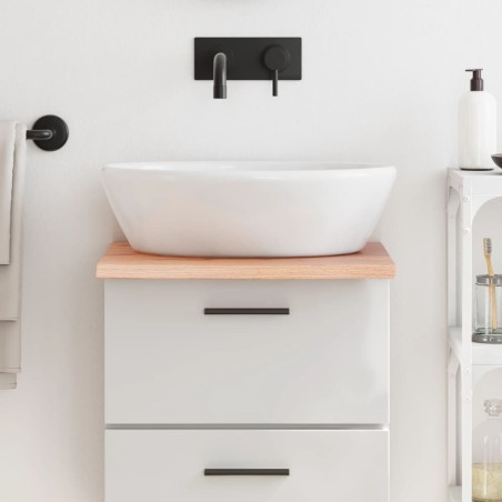 Comptoir de salle de bain marron clair 40x60x2 cm bois traité 