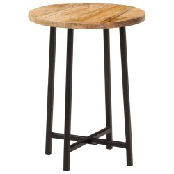 Table basse 35x35x45 cm bois de manguier solide et fer 