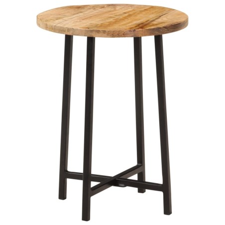 Table basse 35x35x45 cm bois de manguier solide et fer 