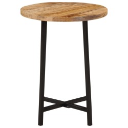 Table basse 35x35x45 cm bois de manguier solide et fer 