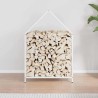 Portant de bois chauffage blanc 60x25x90 cm 