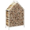 Portant de bois chauffage blanc 60x25x90 cm 