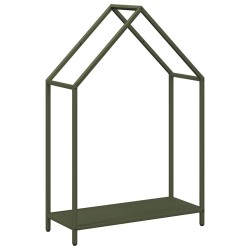 Portant de bois chauffage vert olive 60x25x90 cm 