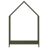 Portant de bois chauffage vert olive 60x25x90 cm 