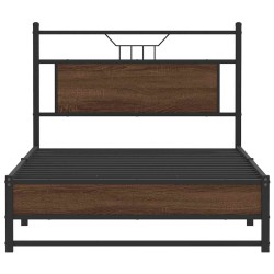 Cadre de lit sans matelas chêne marron 100x190 cm 
