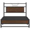 Cadre de lit sans matelas chêne marron 100x190 cm 