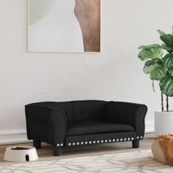 Lit pour chien noir 70x45x30 cm velours 