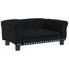 Lit pour chien noir 70x45x30 cm velours 