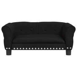 Lit pour chien noir 70x45x30 cm velours 